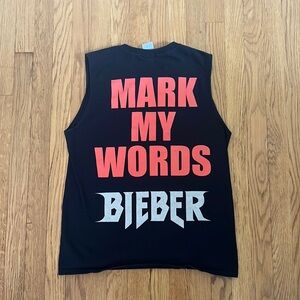 Justin Bieber purpose tour merch 2016 “mark my words” tank